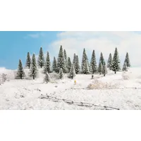 NOCH 32828 - Schneetannen, Winterdekoration Modellbau, 25 Stück 3,5-9