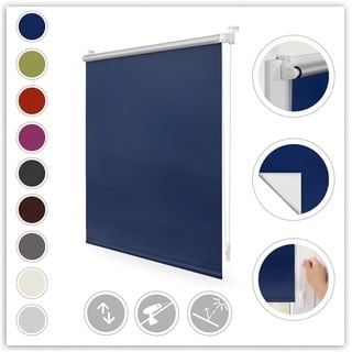 Lichtblick Thermo-Rollo Klemmfix 45 x 150 cm blau