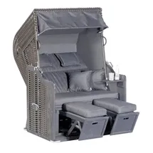 SonnenPartner Rustikal 255 PLUS 2-Sitzer anthrazit mit Kissen