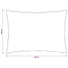 vidaXL KopfKissen Fulda 40 x 80 cm Weiß