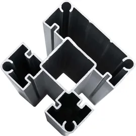 vidaXL WPC Zaunelement 175 x 105 cm schwarz