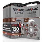 120 Hörgerätebatterien Rayovac Extra 312 mit Sound Fusion Technologie 15x8 Stück