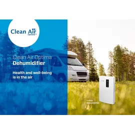 Clean Air Optima Luftentfeuchter mit Ionisator CA-703W - Geeignet für Räume bis 10m2 / 25m3 - Entfeuchtungsleistung 700ml/Tag (30°C / Rv80%) - Weiß