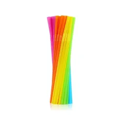2000 Mehrweg Plastik Trinkhalme / Strohhalme bunt flexibel 21 cm Ø 0,5 cm