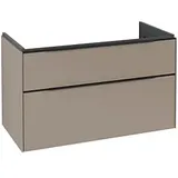 Villeroy & Boch Subway 3.0 Waschtischunterschrank C57001VM 97,3x57,6x47,8cm, ohne LED/Griff Volcano black, taupe