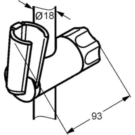 Kludi Gleitschieber für Wandstangen und Brause-Sets, 7133705-00