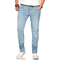 Alessandro Salvarini "ASAngelo" Gr. W36 L30, Länge 30, blau (as-172 - hellblau) Herren Jeans Angenehme Passform durch vorhandenen Elasthan Anteil