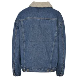 URBAN CLASSICS Oversized Sherpa Jeansjacke Clear Blue Washed 5XL