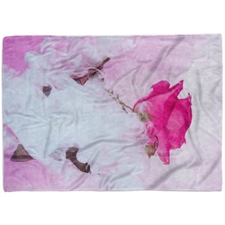 Sinus Art Handtücher Handtuch Strandhandtuch Saunatuch Kuscheldecke mit Fotomotiv Rose Fotokunst Sch, Baumwolle-Polyester-Mix (1-St), Handtuch 70 cm x 140 cm