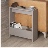 Decortie | Beistelltisch Mokka Grau Mehrzweck mit Kreativität H 60cm 2 Etagen | Mocha Grey