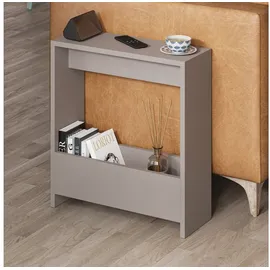 Decortie | Beistelltisch Mokka Grau Mehrzweck mit Kreativität H 60cm 2 Etagen | Mocha Grey