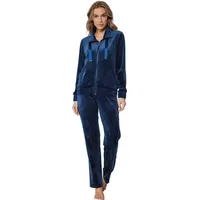 Pastunette Hausanzug Damen Nikki Homewearanzug (2 tlg) kuschelige Qualität blau 38