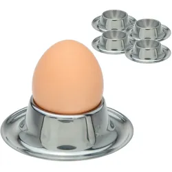 Eierbecher Eierhalter Eierständer Edelstahl 4 Stk Ø8cm Frühstück Eier Becher
