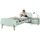 58 aufm Kessel Jugendzimmer-Set Kinderzimmer Set Karilynn 2 Bett mit Nachtkommode Holz+MDF mintgrün, (inkl. Versand, Lieferung bis Verwendungsstelle), rosaLiegefläche 90 x 200, Lattenrost, Nachtkommode, Absturzschutz grün