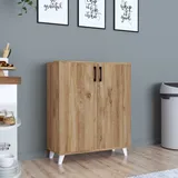 [en.casa] Kommode - Sideboard, Strömsund 88x72x32,5 cm Eiche-Optik