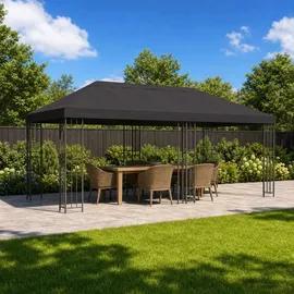 vidaXL Pavillon-Blendenbezug 6 x 3 m Anthrazit