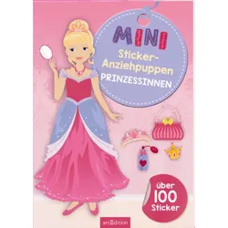 ARSEDITION 134178 Mini-Sticker-Anziehpuppen Prinzessinnen