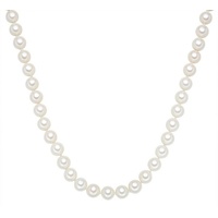 Rafaela Donata Perlenkette silber, Kette Sterling Silber Muschelkernperle weiß weiß 40 cm + 5 cm