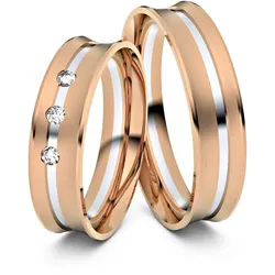 Trauringe Gera 750er Rot-/Weiflgold - 3001