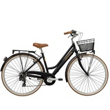 Adriatica Cityfahrrad 28 Zoll RETRO Lady Schwarz inkl. Korb