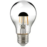 Sigor LED-Filament-Lampe AGL-Form Spiegelkopf silber E27 2700K 900lm
