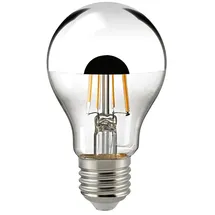 Sigor LED-Filament-Lampe AGL-Form Spiegelkopf silber E27 2700K 900lm