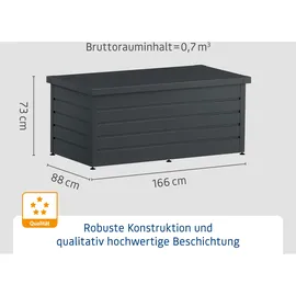 Hörmann Gartenbox Euroline B 166 × T 88 × H 73 cm (Größe 2) Anthrazitgrau (RAL 7016)