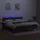 vidaXL Boxspringbett mit Matratze & LED Dunkelbraun 180x200 cm Stoff