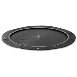 EXIT InTerra ebenerdige sports Trampolin ø366cm - schwarz