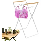 BBQ-Müllsackhalter, Outdoor-Müllsackständer - Müllsackständer mit Holzgriff | Mental faltbarer Müllständer für Abenteuer, Garten, Wäscherei