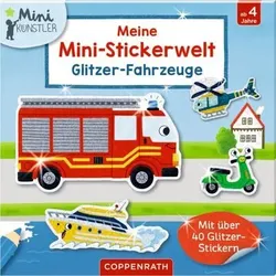 COPPENRATH 95127 Meine Mini-Stickerwelt: Glitzer-Fahrzeuge (Mini-Künstler)