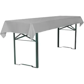 TexDeko Tischdecke für Bierzeltgarnitur 250 x 100 cm Grau