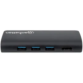 Manhattan USB-C Dock/Hub with Card Reader, Ports), (x5):