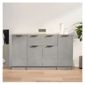 vidaXL Sideboards 3 Stk. Betongrau Holzwerkstoff