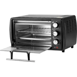 Steinborg Mini Backofen 13 Liter Pizzaofen 60°-250°C Timer Krümelblech Minibackofen Backofen Kleiner Backofen | 900 Watt