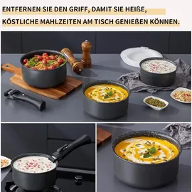 luxuskollektion Kochtopf Set 7-tlg. 3 x Kochtopf + Schmorpfanne