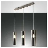 Fabas Luce Pendelleuchte Sintesi in Grau transparent