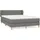 vidaXL Boxspringbett mit Matratze Dunkelgrau 140x200 cm Stoff
