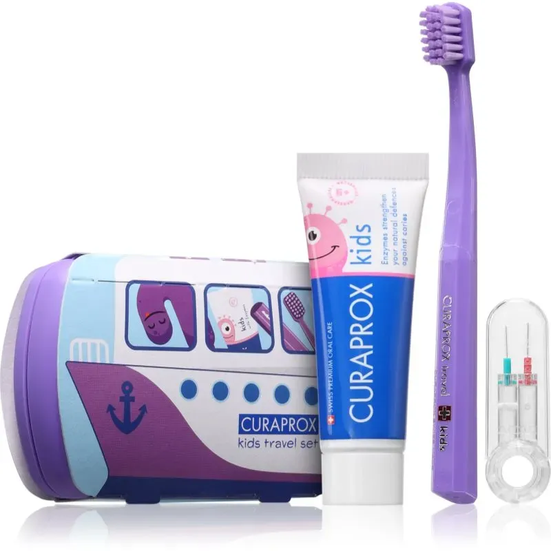 Curaprox Kids Travel Set Kosmetik-Reiseset für Zähne, Zunge und Zahnfleisch für Kinder