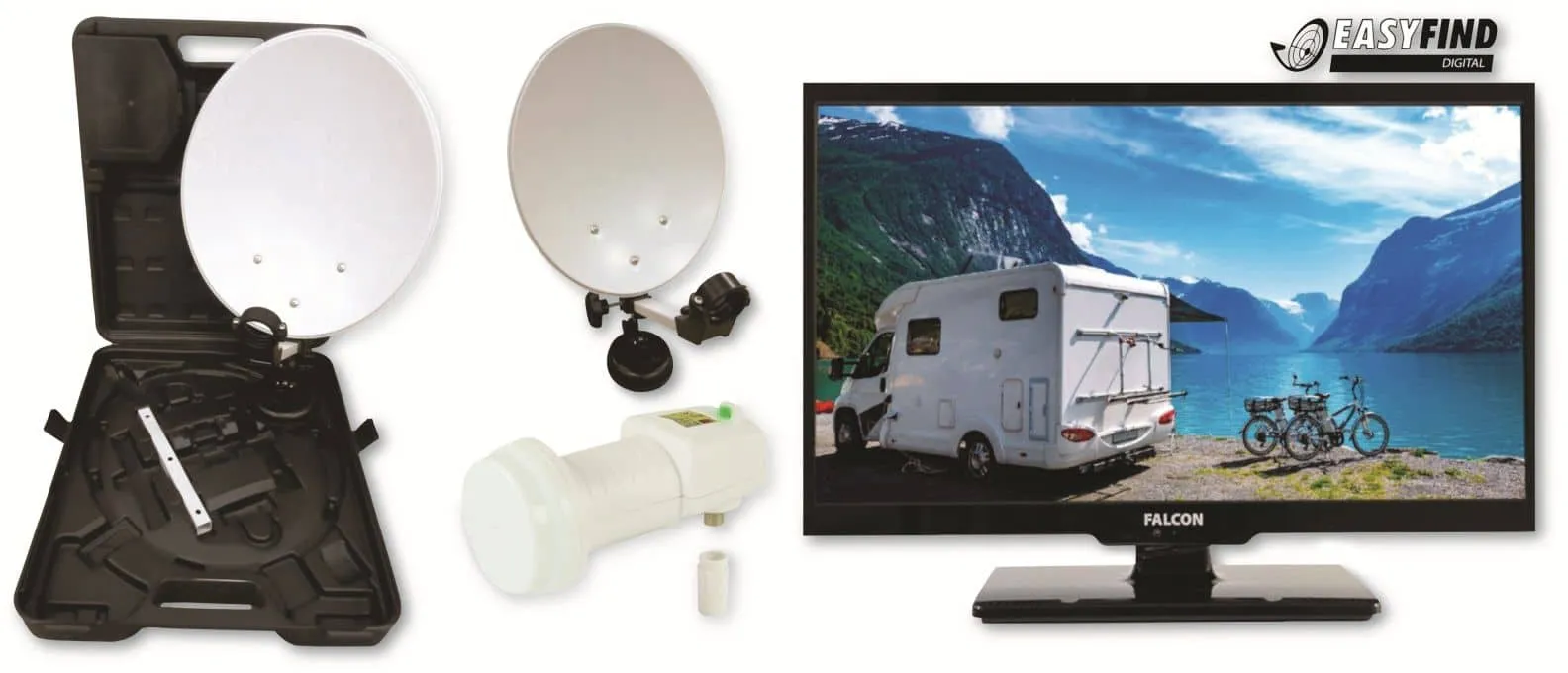FALCON Easyfind TV Camping Set, inkl. LED-TV 61 cm (24")