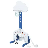 Costway Basketballkorb 3 in 1 Weiß