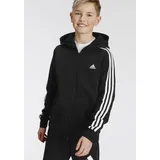 Adidas Essentials 3-Streifen Fleece Kapuzenjacke Black / White 164