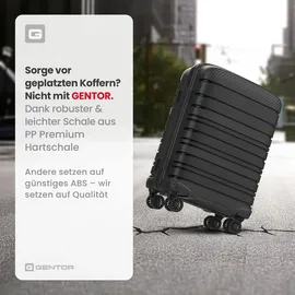 GENTOR Hartschalen-Trolley 4-Rollen L / 68 l / 64 x 44 x 24 cm / schwarz