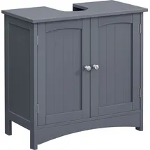 VASAGLE Waschbeckenunterschrank 2 Fächer 60 x 60 x 30 cm Grau