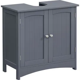 VASAGLE Waschbeckenunterschrank 2 Fächer 60 x 60 x 30 cm Grau