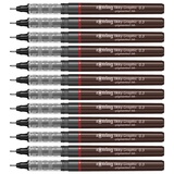 rOtring Tikky-Grafik Fineliner Filzstifte | 0,3 mm | schwarze Tinte | 12-er Box