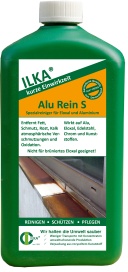 ILKA Alu Rein S Reinigungskonzentrat mit GRM-Zulassung, Spezialreiniger für Eloxal und Aluminium, 1 Liter - Flasche