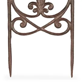 Relaxdays Beetzaun, 10er Set, Gusseisen, HxB: 32,5 x 17,5 cm,