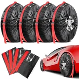 Reifentasche 18-22 Zoll 4 Stück Reifenabdeckung Reifentaschen Set Reifentüten Reifenschutzhülle für Sauberer Transport und Lagerung (Durchmesser 80 cm)