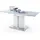 MCA Furniture Esstisch NAJUMA Säulentisch Tisch 140 (180) cm - Weiß